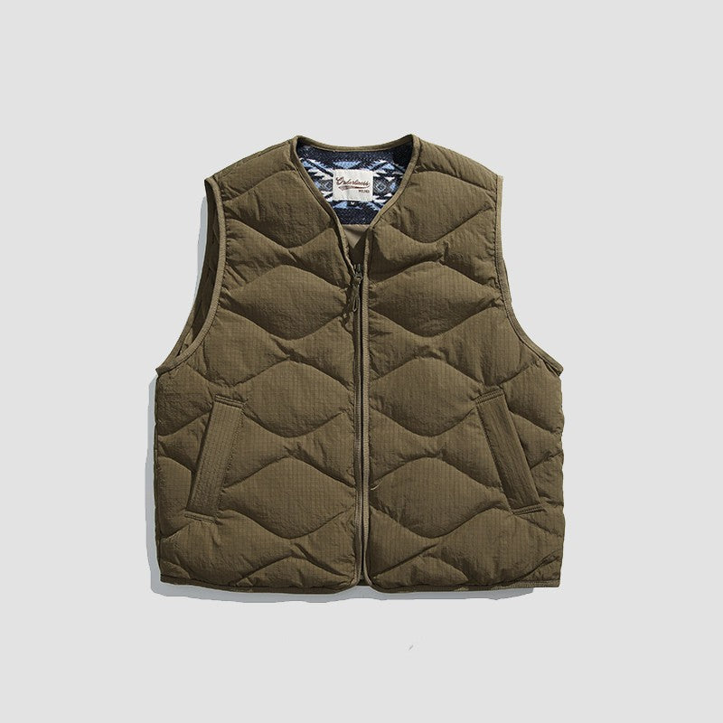 Manteau blanc sans col chaud