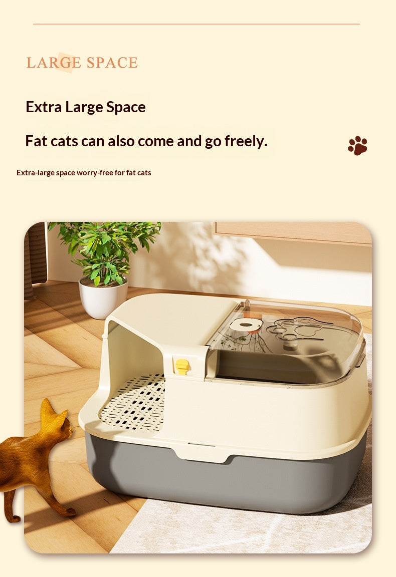 Boîte à litière pour chat à ressorts