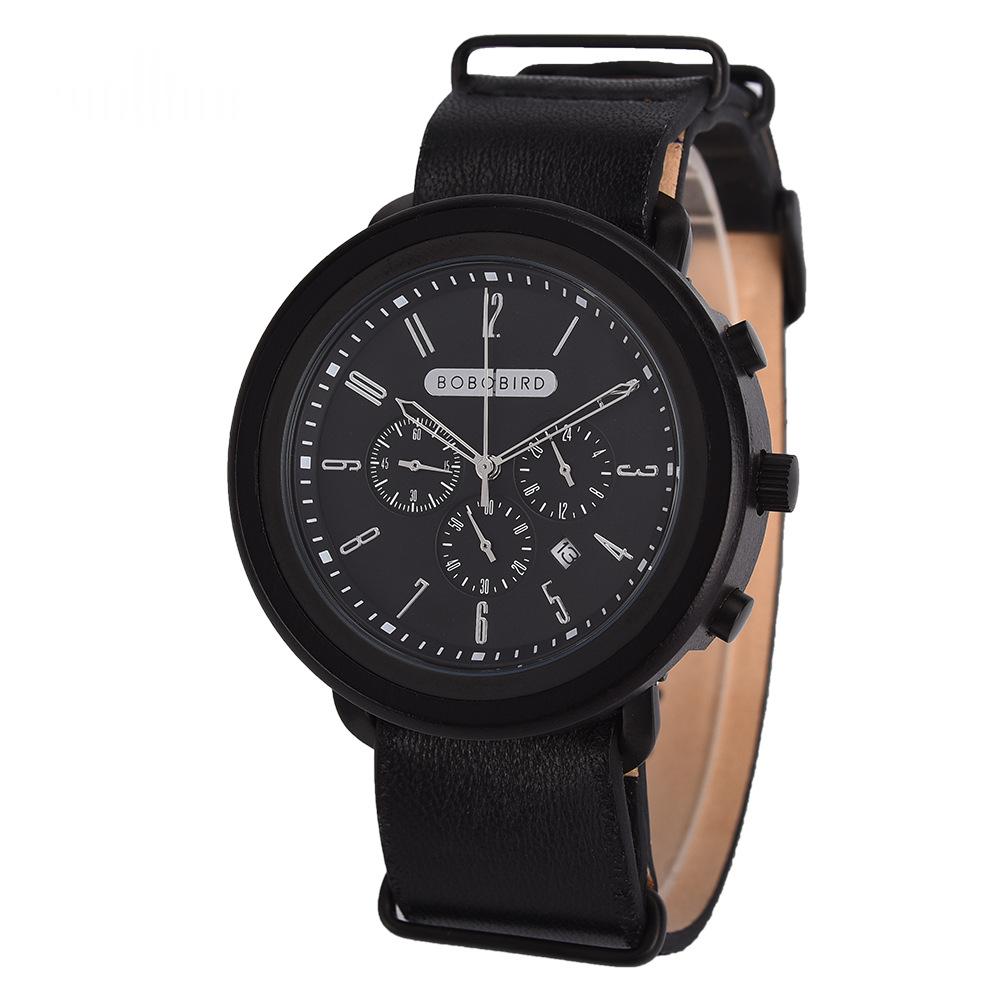 Montre Quartz en bois mode homme