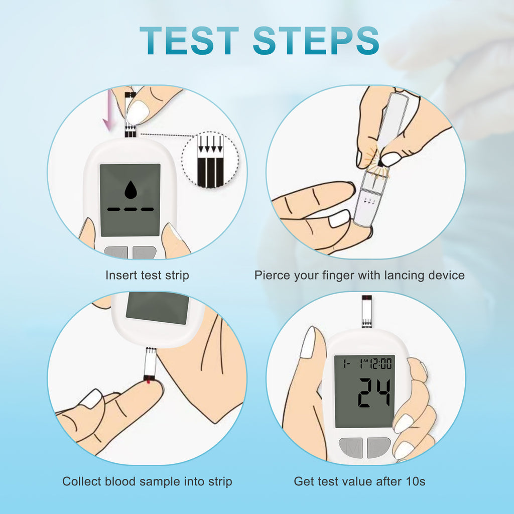 Trousse de mesure du glucose dans le sang portable - Codage automatique