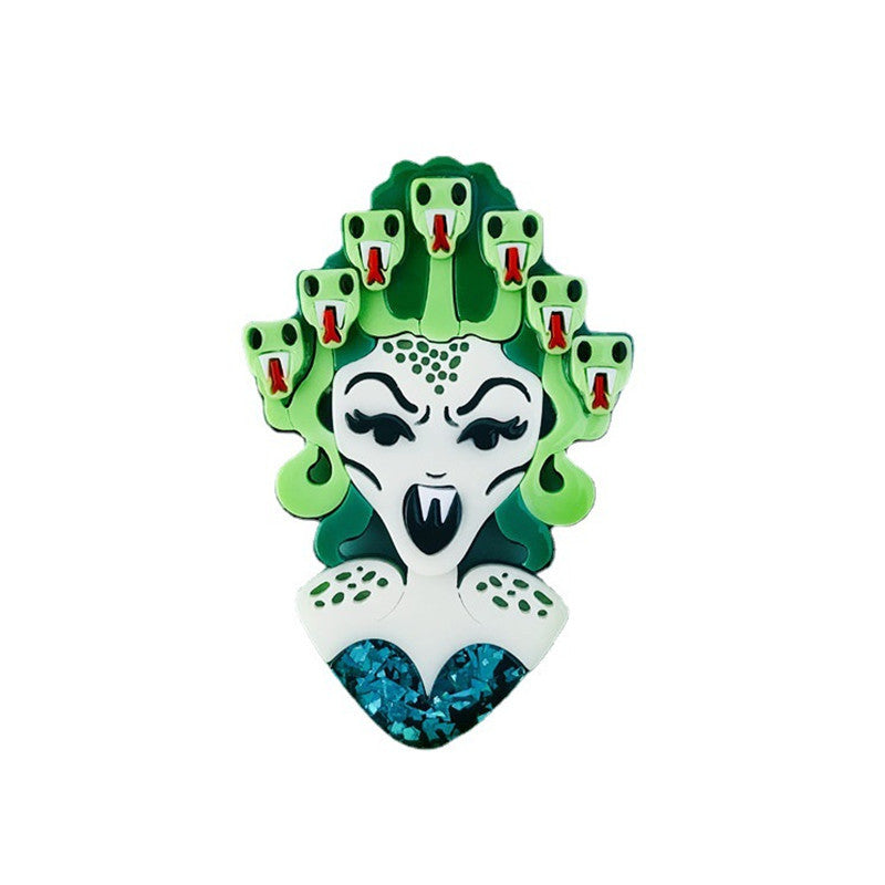 Accessoires d'insignes Gorgon Acrylique Broche