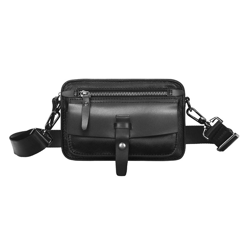 Sac à épaule multi-usages masculins en cuir de vache plein-grain