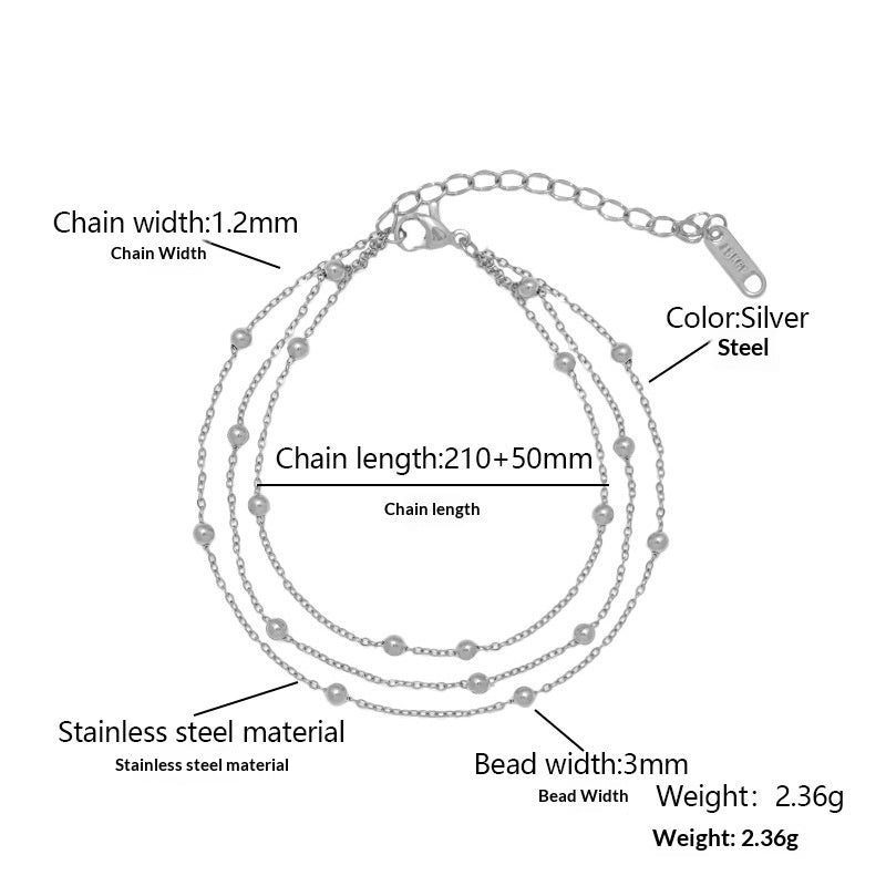 Perles métalliques multicouches fashionables et minimalistes