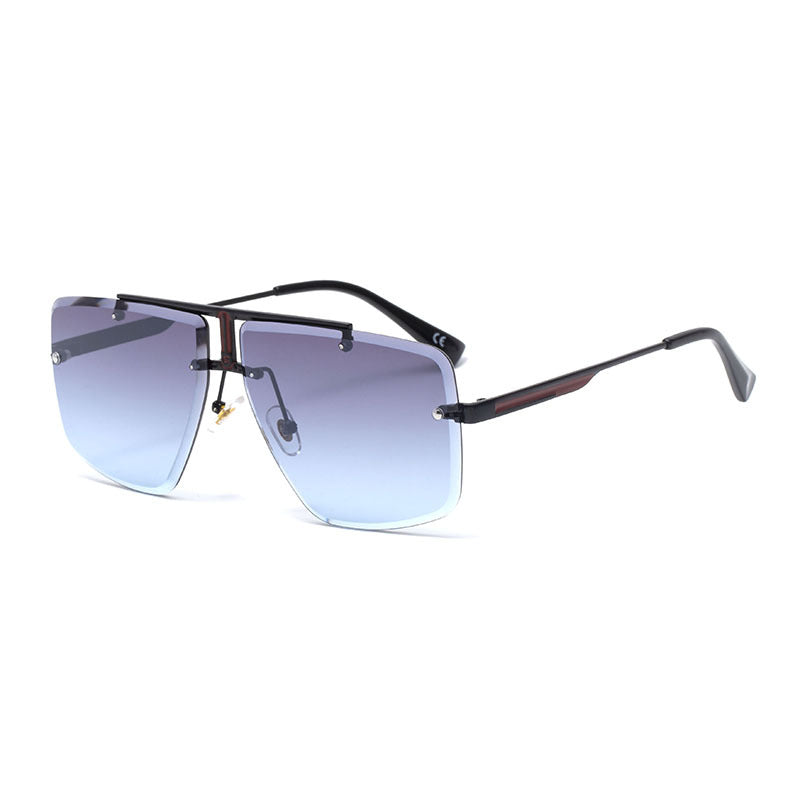 Lunettes de soleil sans cadre Homme haut de gamme européenne et américaine