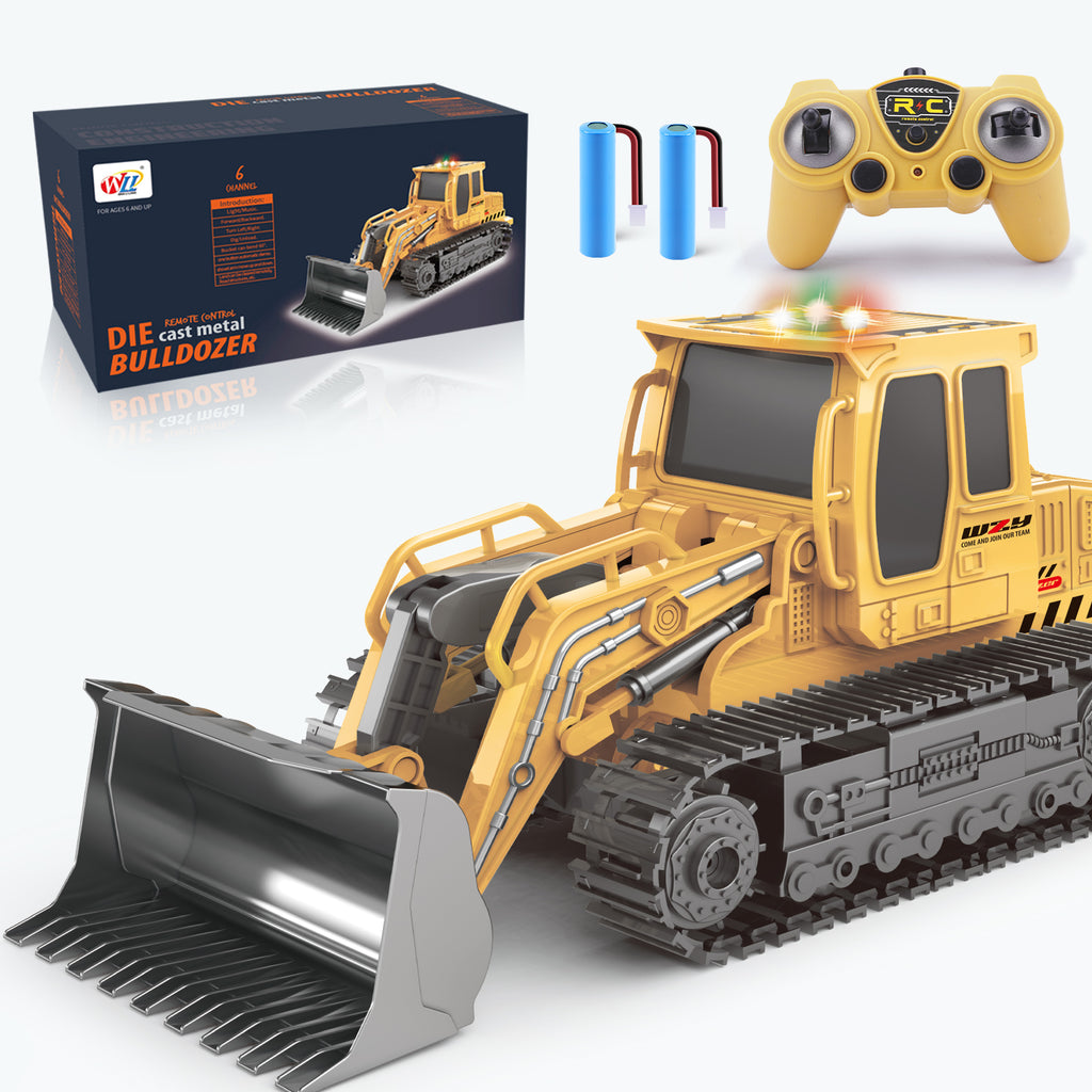 Excavateur de jouets de bulldozer pour véhicules d'ingénierie télécommandé Cadeaux pour enfants