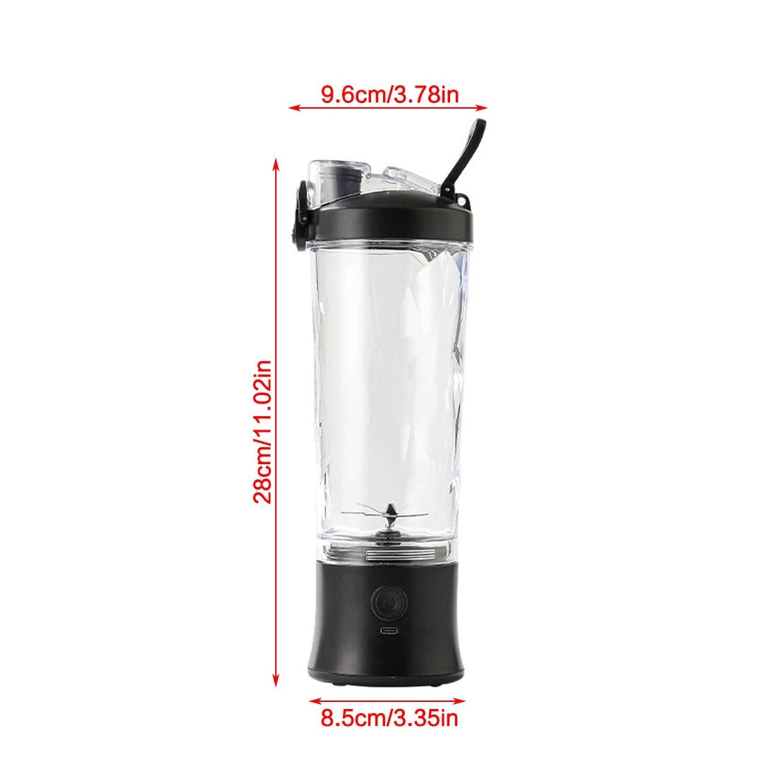 Mélangeur portable 600ML Mélangeurs personnels pour Shakes Smoothie Maker Juicer de fruits