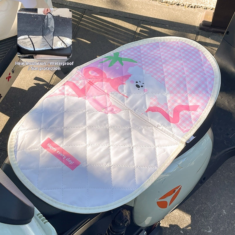 Couverture de siège de moto anti-poussière et thermosolidable
