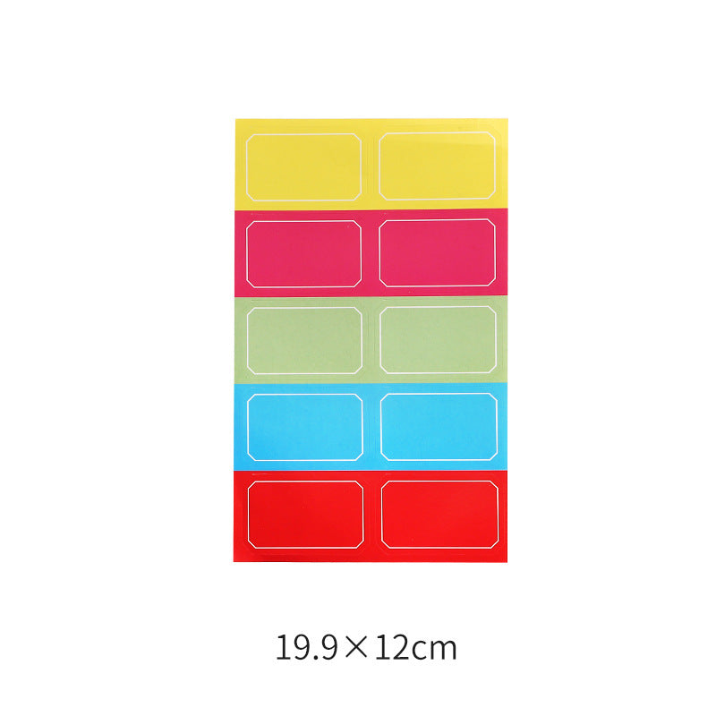 En stock Étiquette manuscrite Indiquant la couleur de l'étiquette Blanc Autocollant adhésif allemand