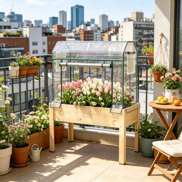 Lit de jardin avec