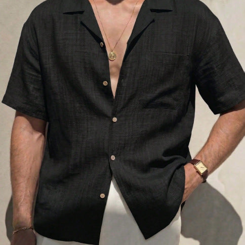 Robe homme chemise d'été style mince