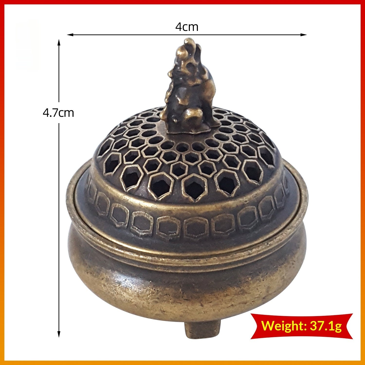 Brûleur d'encens d'inspiration zen Agarwood et Sandalwood avec dragon sculpté creux Et Phoenix