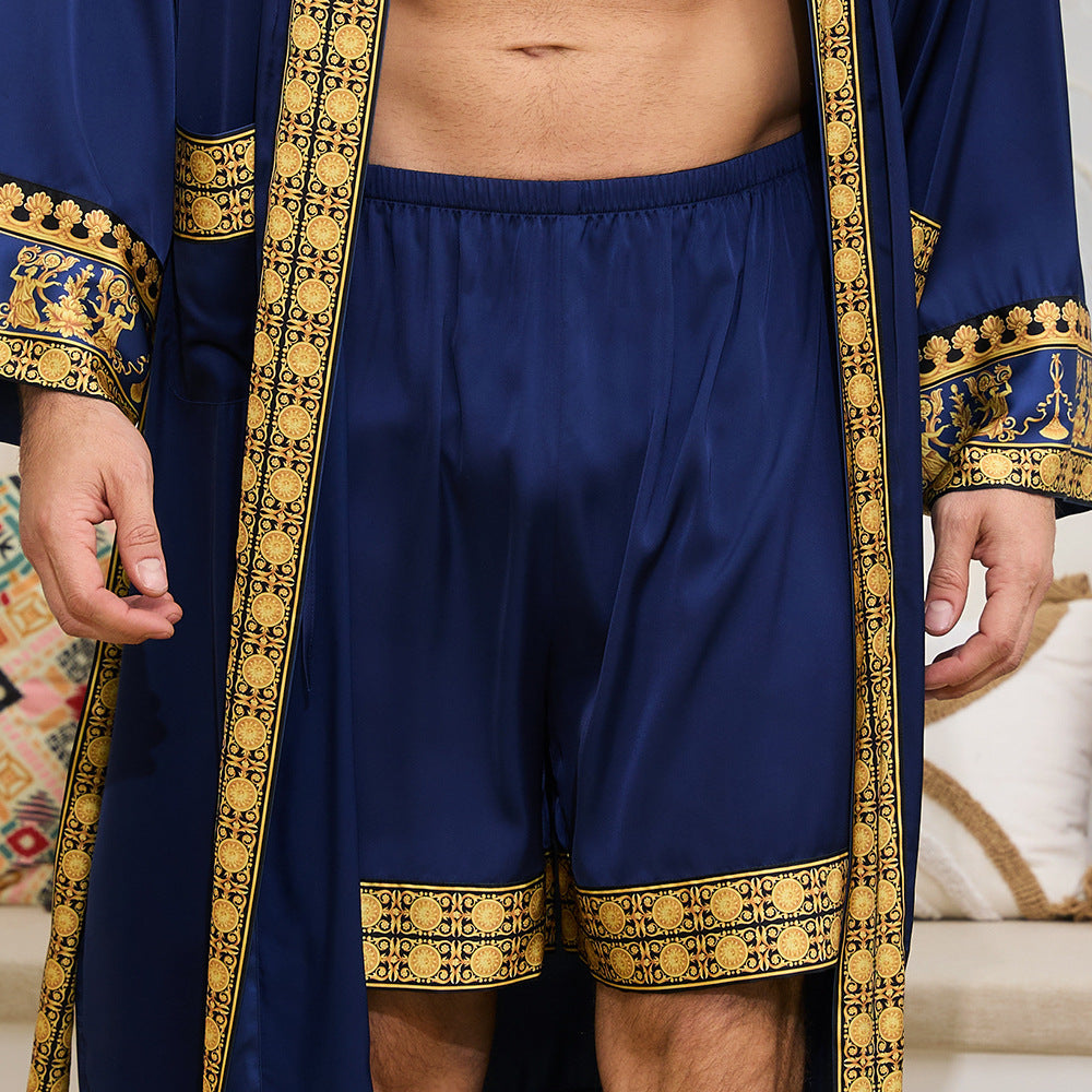 Short satin de style baroque simple et polyvalent pour homme