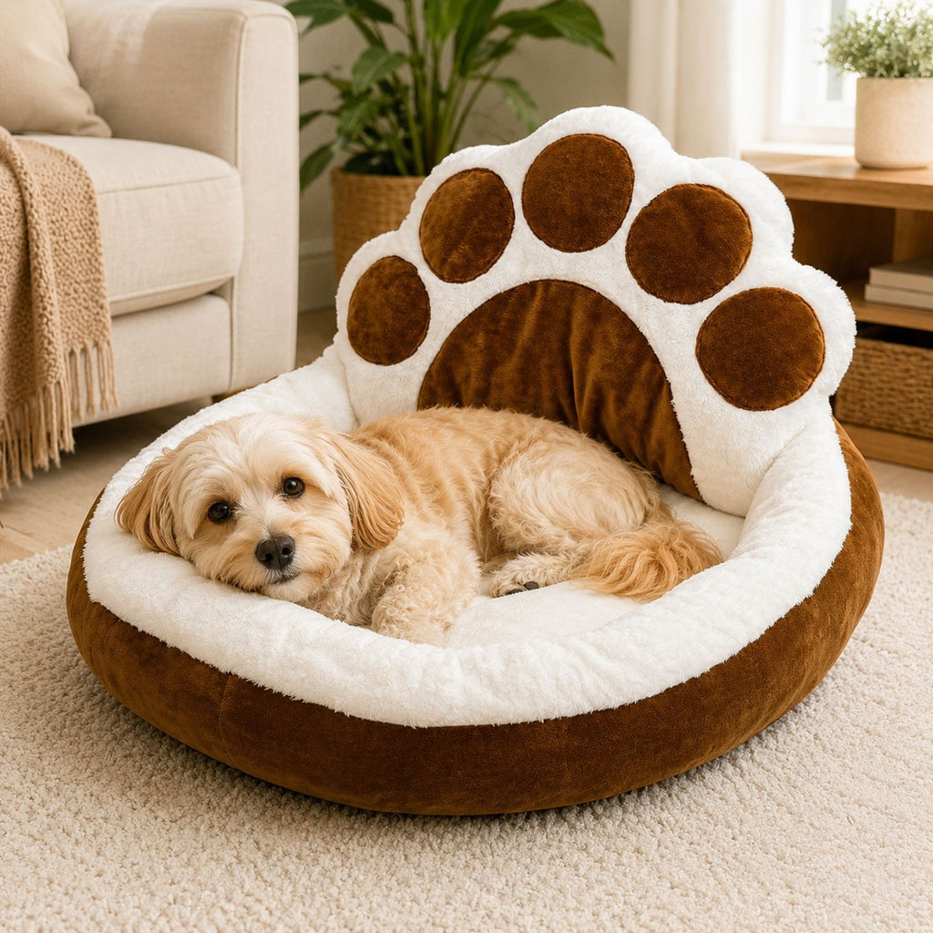 Lit de chien, style ouvert en forme de pattes, mode, mignon, doux et confortable chien sleepin