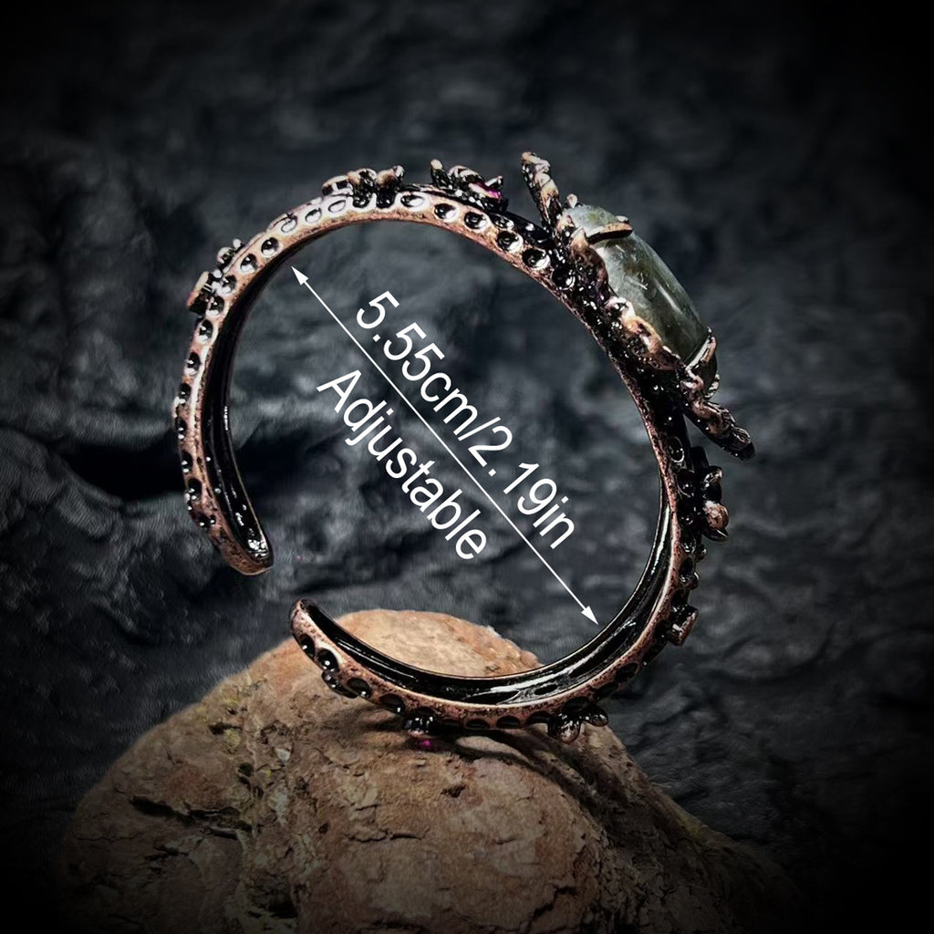 Vintage Bronze Open-End Bracelet de fleur réglable pour les femmes