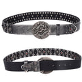 Personnalité Punk Rivet Ceinture en Cuir Homme Performance