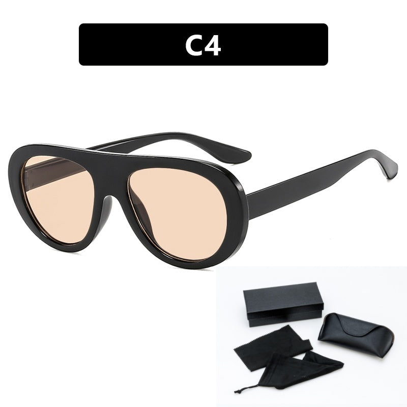 Lunettes de soleil de style grenouille pour femmes
