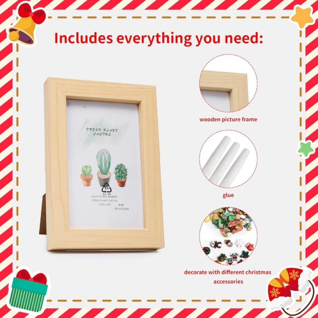 Mosaic Picture Frame Craft Kit Pour elle: En bois Photo Frame Mosaic Kits avec Shells et Fis