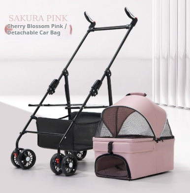 Poussette pour chiens et chats léger et pliable