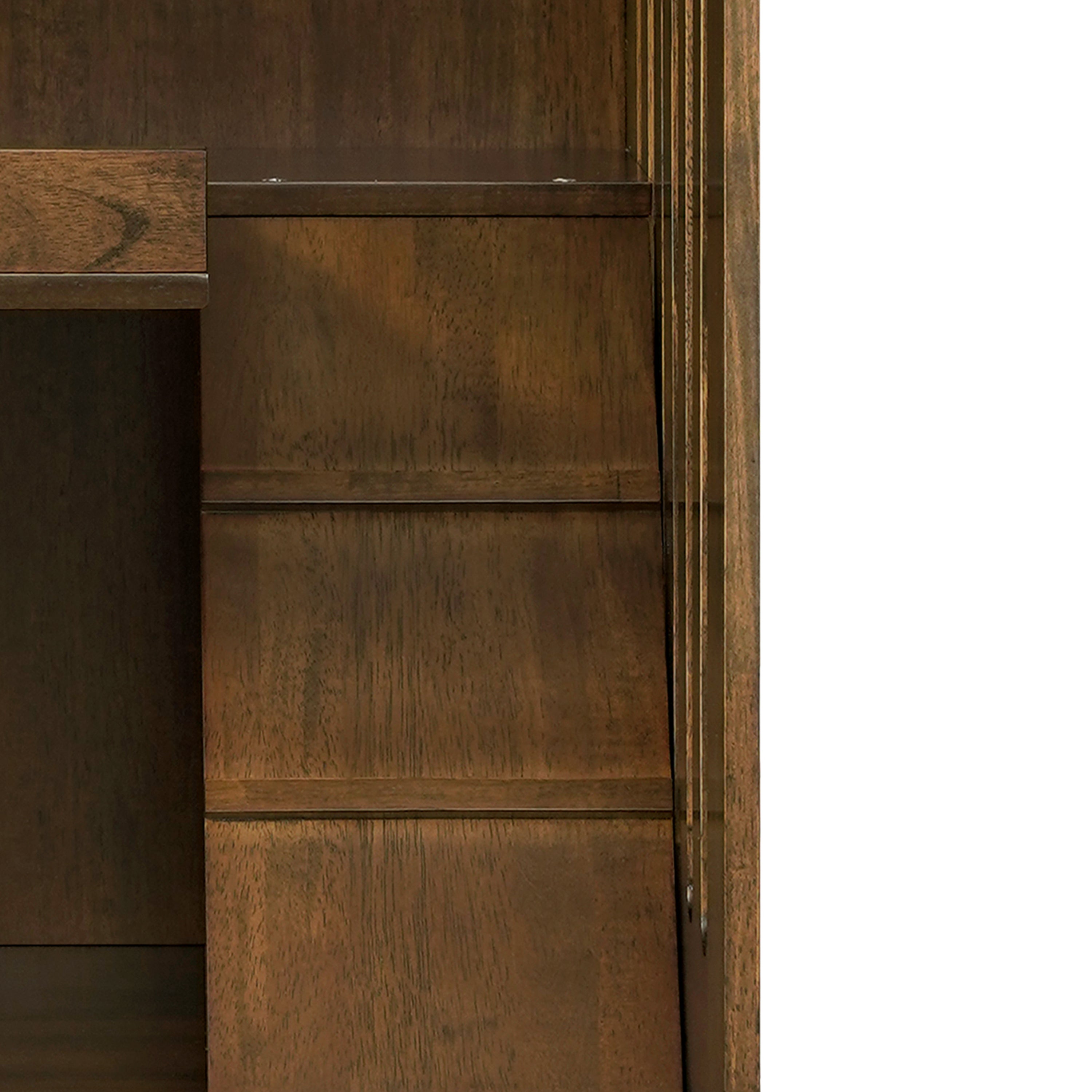 Armoire de chat en bois de caoutchouc intérieur Basia avec roues