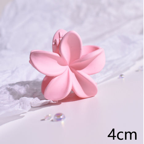 Candy Color Red Feather Solid Color Plastic Flowers Hair Clips