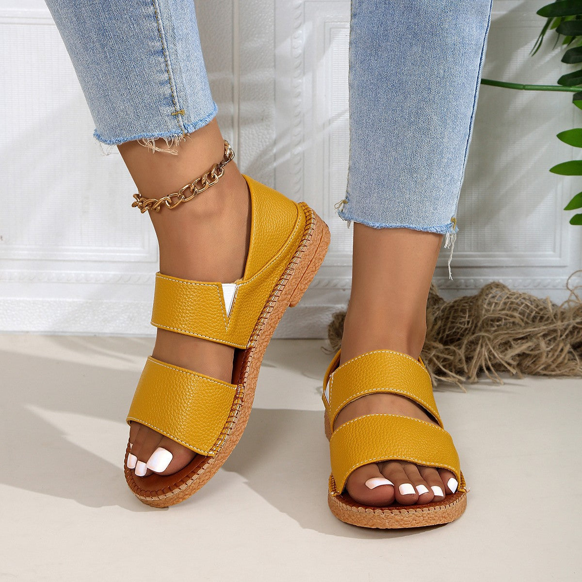 Sandales Solées Flat Soft de style fée