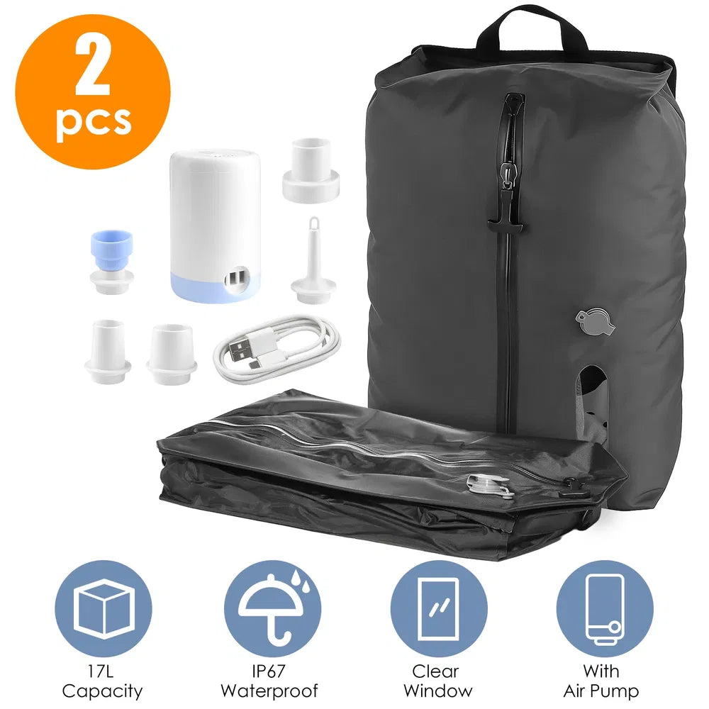 Sacs sous vide avec organisateurs d'emballage de pompe pour vêtements Sacs à dos