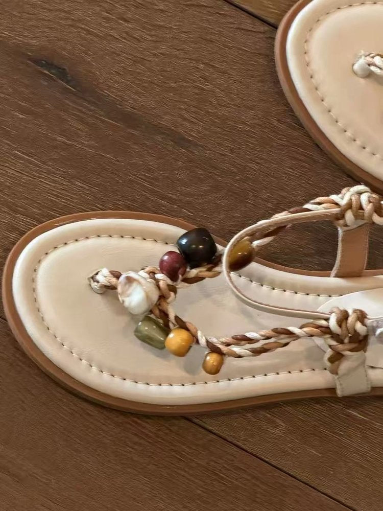 Sandales de String de vacances Boho pour femmes