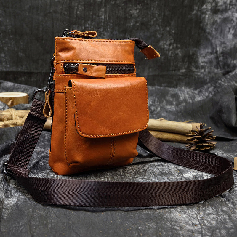 Sac de ceinture en cuir pour homme Crazy Horse
