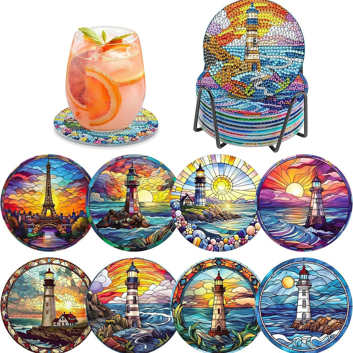 Diamant Art Dessin Coaster avec support