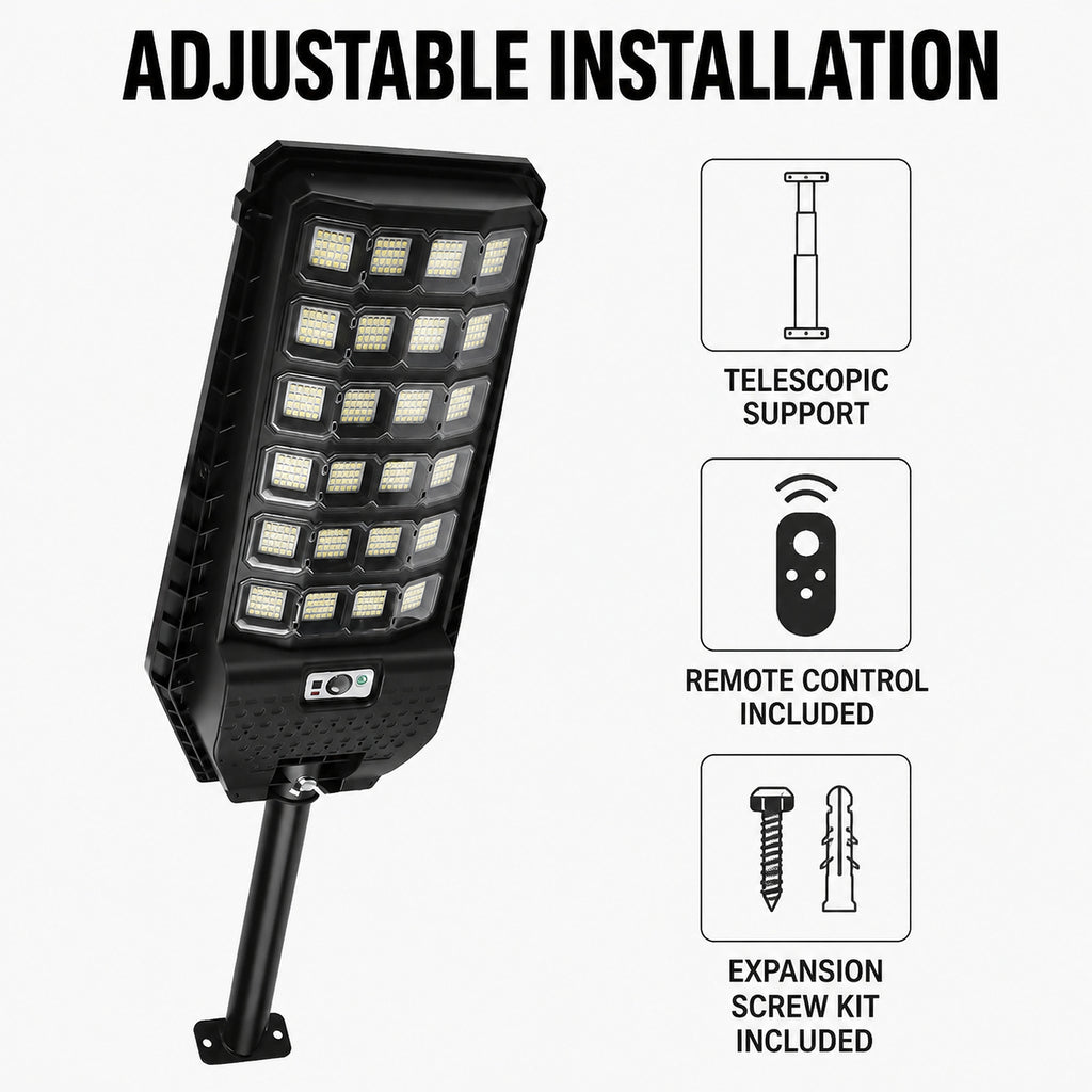 Solar Powered Motion Sensor Outdoor Light W7207 6 Noir pour Garden Yard Street Wall LED