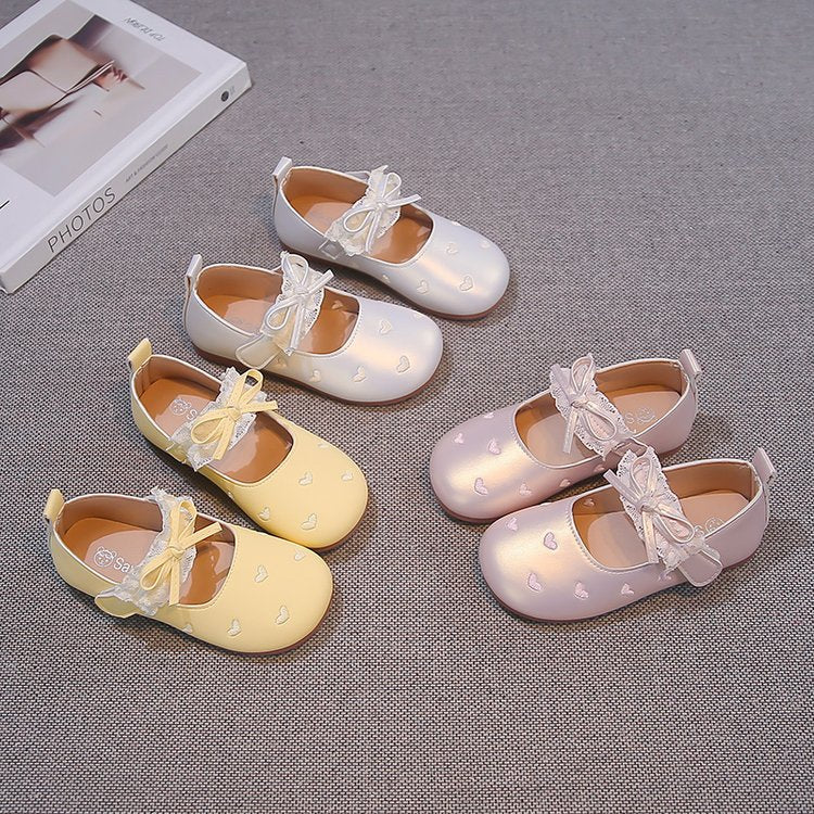 Chaussures Princesse Dentelle Bow de style coréen pour filles