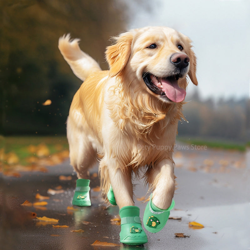 Rainshoe en caoutchouc antidérapant imperméable pour animaux de compagnie