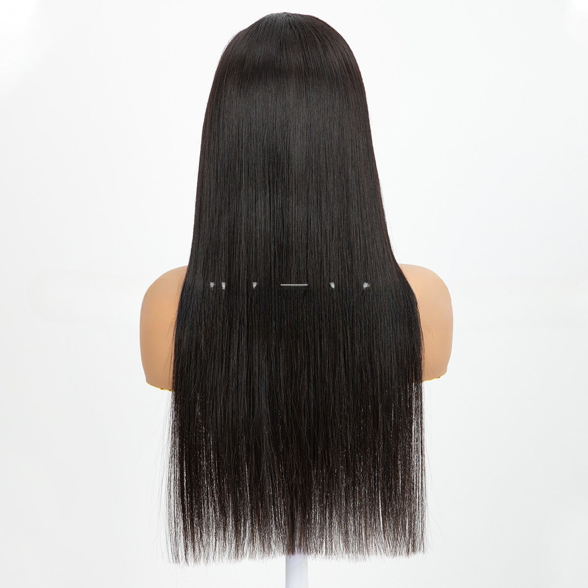 Perruques à tête pleine de dentelle à double trame longue droite Extensions de cheveux synthétiques