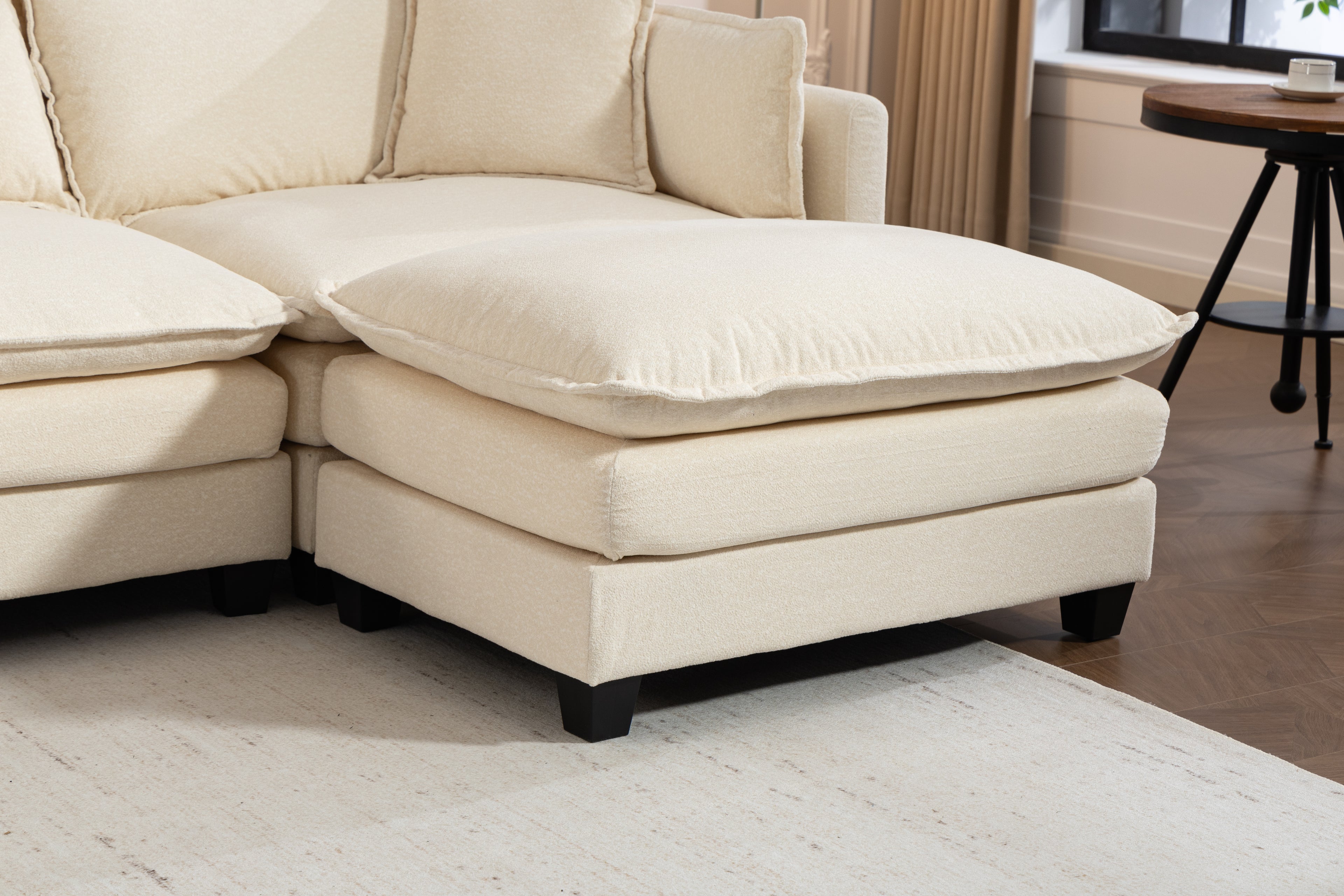 Moderne 4 places avec 2ottoman 149.61" Canapé sectionnel avec oreillers de taille