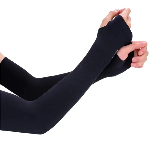 Pair Icy Sleeves-Finger Set-Black-1