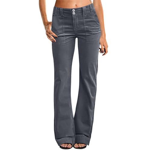 Pantalon de coton à lames élastiques en poche pour femmes à vente chaude
