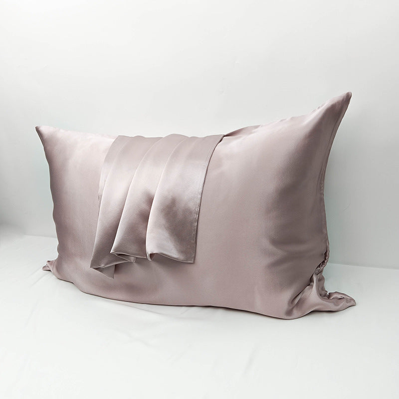 Coussin en soie à double face polyvalent de couleur unie