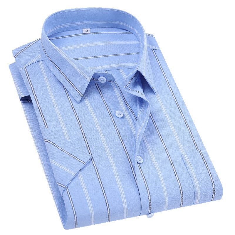 Chemise à rayures en coton casual pour hommes