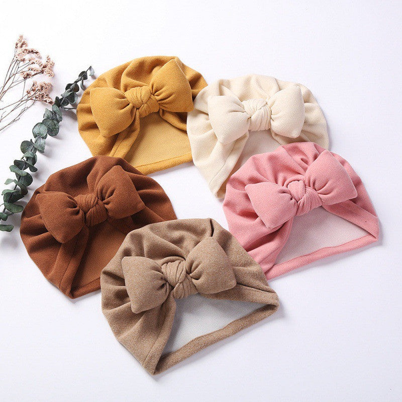 Style cachemire capuche bébé coton rempli Bow