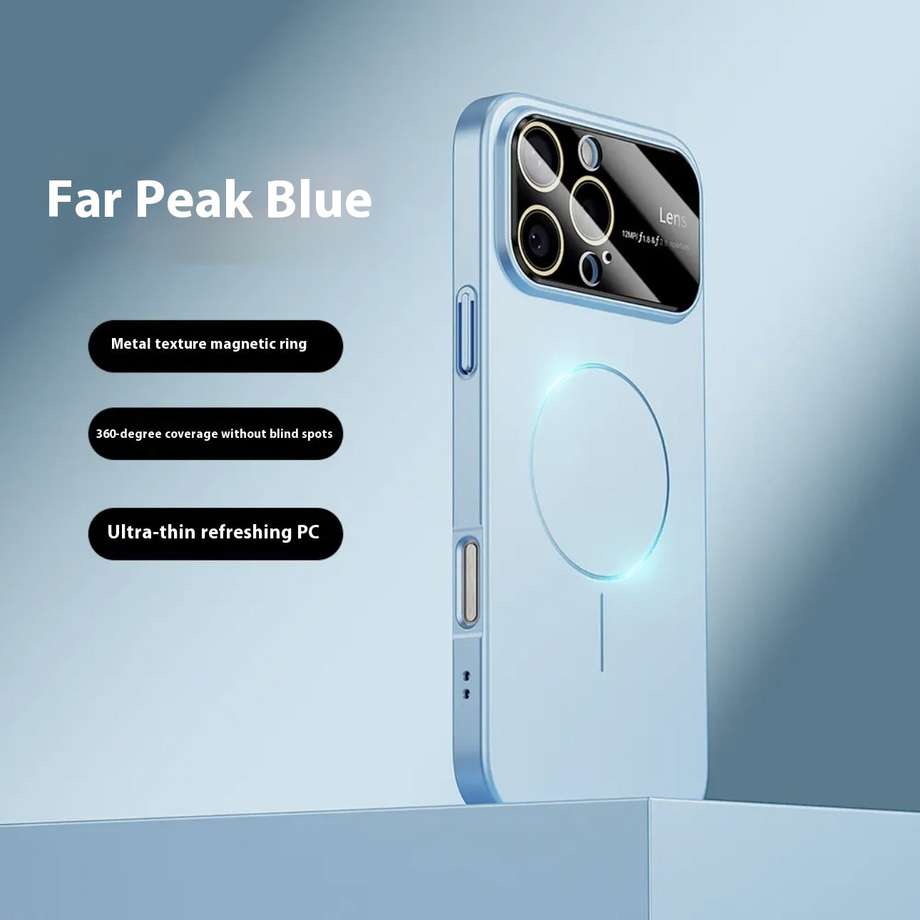Grand Fenêtre Frosted Fine Circle Boîtier de téléphone magnétique résistant à la chute