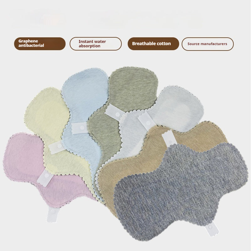Gray Graphene Lavable Napkin Antibactérien Dentelle Réutilisation