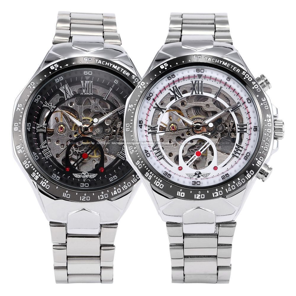 Personnalité homme All-steel Hollow Montre mécanique automatique