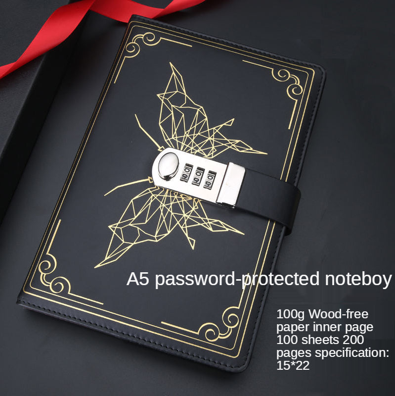 Exquis Retro Notebook Hand Account Butterfly Codebook