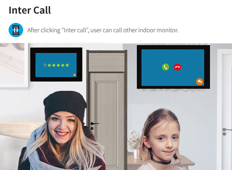 Vidéo Intercom Doorbell 1v2 Surveillance en temps réel Réseau sans fil Intelligent Intercom Sys