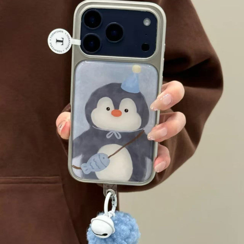 Cute Little Penguin Fish Shoulder Bag Phone Case
