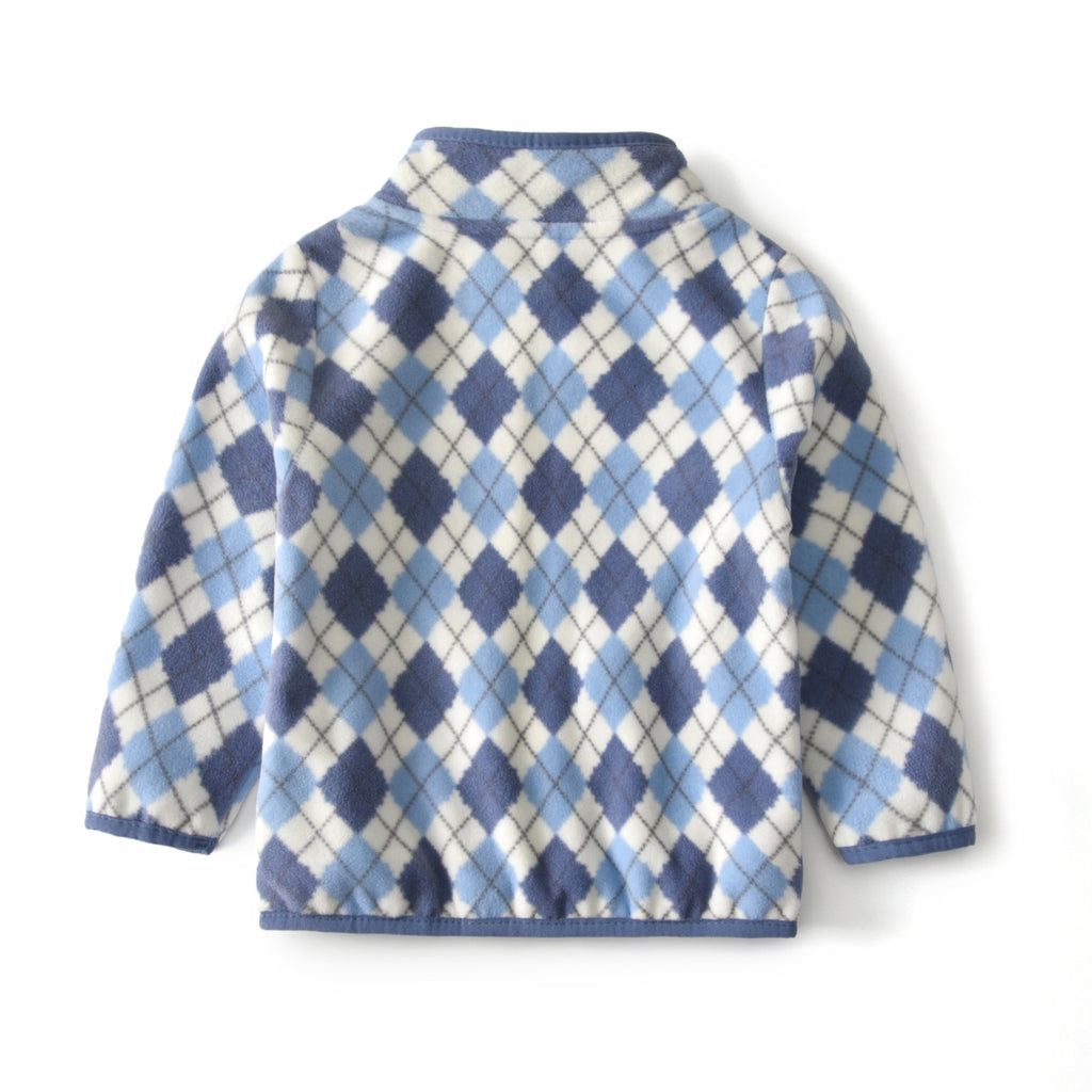 Veste polaire polaire pour garçons Diamond Print Zip Top