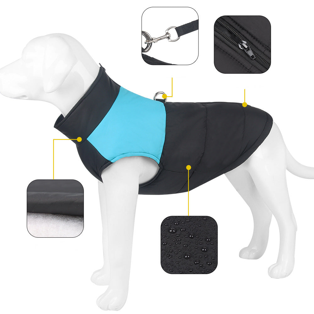 Hiver chaud vêtements pour animaux de compagnie imperméable chien rembourré Vest Zipper Veste pour petit Lar moyen