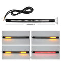 Moto LED Lampe de frein bicolore de direction Imperméable Barre plaque de licence auxiliaire