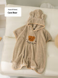 Fleece de corail Peignes de bain pour enfants Cloque de dessin animé Wearable