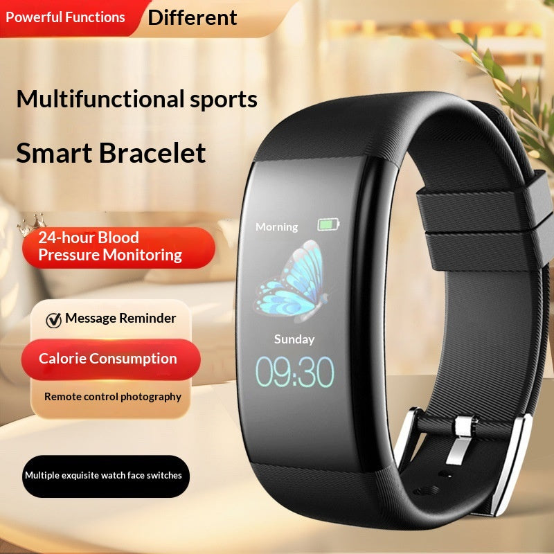 Smart Multifonctionnel Fitness Pedomètre réveil montre Bluetooth